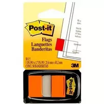 3M Lipnūs žymekliai POST-IT, 25,4 x 43,2 mm, 50 lapelių, oranžinė