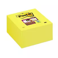 3M Lipnūs lapeliai Post-it Super sticky kubas, 76 x 76 mm, 350 lapelių, geltona