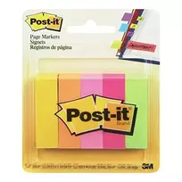 3M Lipnūs žymekliai Post-it, 15 x 50 mm, 5 spalvos