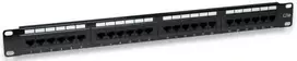 Intracom INTELLINET Cat5e Patch Panel 24 juntys RJ45 UTP 2U Juodas atitinka 19i rackmount standartą