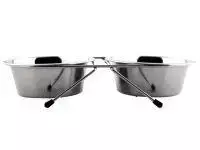 Croci Dubenėliai metaliniai su stovu 2x950ml/16cm