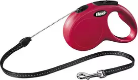 Flexi New Classic S pavadėlis šunims iki 12kg virvinis 5m raudonos spalvos