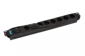 Triton viršįtampių apsaugos įtaisas RAB-PD-X08-A1 (8 vnt. lizdų, juodas, 2m)
