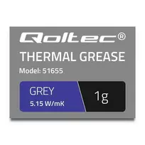 QOLTEC 51655 Thermal paste 5.15W/m-K 1g pilkas