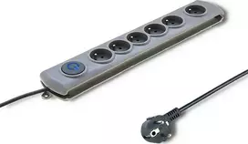 QOLTEC 50166 Qoltec Apsaugos nuo viršįtampių Quick Switch 6 lizdai pilka 3m
