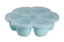 BEABA SILIKONINIS KŪDIKIO MAISTO KONTEINERIS MULTIPORTIONS, (6x90 ML), Mėlynas