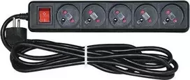 Power Juosta Vakoss viršįtampis 5 lizdai 3 m juoda (52-530LK)