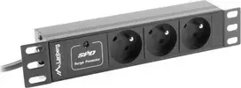 LANBERG PDU-03E-0200-IEC-BK PDU 10 1U 10A 3x 230v PL 2m Juodas