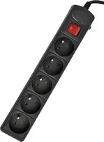 Prailgintuvas Akyga AK-SP-05B - juodas - 5 lizdai - 3m
