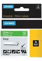 Rhino Professional. žymėjimo juosta, 12mm, baltas tekstas ant žalios juostos, 5,5 m DYMO / 1805414