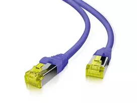 helos Patchkabel Cat 6a S/FTP RJ45 lila 0,5m AWG26/7 LSZH GHMT