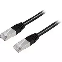 Kabelis DELTACO UTP CAT6 pleistras, 5m, juodas STP-65S
