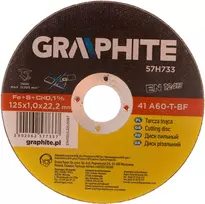 Graphite Topex Pjovimo diskas metalui 125x1,0x22,2mm, 41 A60-T-BF, INOx 10vnt. 55H572