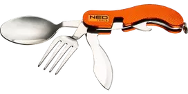 Daugiafunkcinis įrankis NEO 63-027 (peilis, šakutė, šaukštas, atidarytuvas)