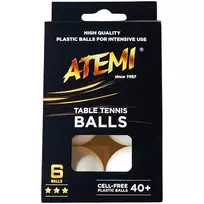 Atemi *** balti stalo teniso kamuoliukai, 6 vnt