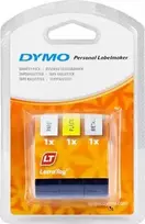 LetraTag, paketas su trimismis juostomis (baltas, geltonas, sidabrinis) DYMO / S0721800