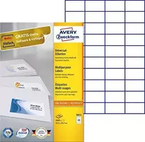 Lipnios etiketės Avery Zweckform, A4, 52.5x29.7mm, 40 etikečių lape, be rėmelio, 100 lapų, baltos spalvos