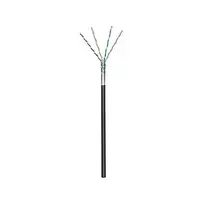Goobay MicroConnect F/UTP CAT5e lauko kabelis, 100 m, juodas daugiagyslis AWG 26 CCA, PE apvalkalas