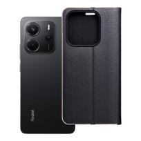 LUNA Book Gold dėklas telefonui XIAOMI Redmi Note 14 5G juodas