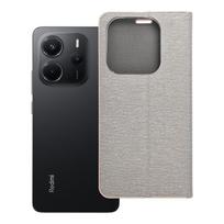LUNA Book Gold dėklas telefonui XIAOMI Redmi Note 14 5G sidabrinis