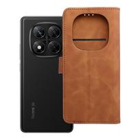 TENDER knygos tipo dėklas telefonui XIAOMI Redmi Note 14 PRO 5G / 14 PRO PLUS 5G rudas