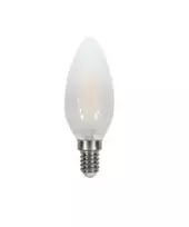 4W LED lemputė V-TAC E14, žvakės formos, matiniu stikliuku, (2700K) šiltai balta