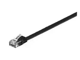 MicroConnect CAT6 UTP 0.25M Plokščia, juoda (V-UTP60025S-FLAT)