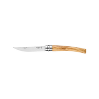 Peilis plonais ašmenims dežutėje Opinel Case N10 Slim Olive Mirror Blade