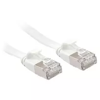 Tinklo Kabelis - LINDY Cat.6A U/FTP Plokščias Tinklo Kabelis, RJ45, M/M, 500MHz, 32AWG, 1 m, Baltas