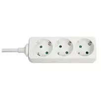 Ilgiklis - LINDY 3 Lizdų Schuko Prailgintuvas, 3500W, 250VAC, 1.4 m, Baltas