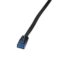 LOGILINK CF2023U LOGILINK - Komutacinis kabelis Flat Cat.6A U/UTP SlimLine juodas 0,5m