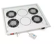TRITON Viršutinis (apatinis) vėdinimo blokas, 4 ventiliatoriai-230V/60W, termostatas, juodas