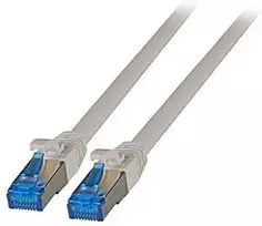 EFB Patchcord RJ45 S / FTP, kat. 6A, Cat7 TPE superflex, 0,25 m, pilka (K5525FGR.0,25)