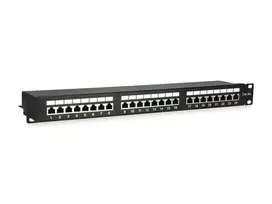 Equip Equip Patchpanel 24x RJ45 Cat5e 19" FTP 1HE juodas