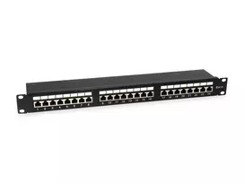 Equip Patchpanel 24x RJ45 Cat6 19 FTP 1HE ISO/IEC juodas
