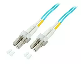 EFB LWL Kabelis Dvipusis trumpiklis LC-LC 50/125 OM3 0,5 metro LSZH be halogenų, vandens spalvos, 2,0 mm, patikrintas pagal matavimo protokolą