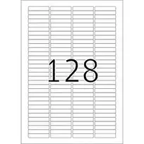 Herma Lipnios etiketės, baltos, 43,2 x 8,5 mm, visų skaidrių rėmeliams, matinis popierius, 25 lapai (5071)
