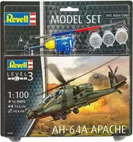 Revell AH-64A Apache 1/100 dovanų rinkinys su dažais ir klijais