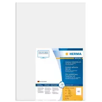 Herma folijos etiketės A3, 297 x 420 mm, baltos, labai tvirtos, tamprios - 9542