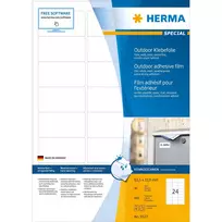 Carruzzo HERMA 9537 lipni etiketė Stačiakampis Balta 960 vnt