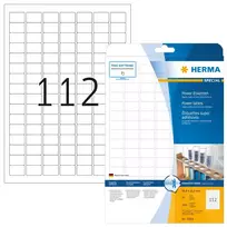Herma lipnios etiketės A4, 25,4 x 16,9 mm, pagamintos iš popieriaus - 10916