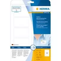 Herma Etiketės su pavadinimais, nuimamos, A4, 80 x 50 mm, baltos, atskiriamos, pagamintos iš acetato šilko, skirtos spausdinti - 4514