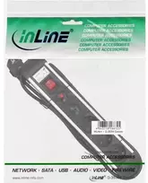 Maitinimo linija InLine viršįtampio 3 lizdai 1,5 m juodos (16431A)