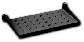 „Digitus“ | Fiksuota lentyna stelažams | DN-19 TRAY-1-SW | Fiksuoto montavimo lentynas galima lengvai sumontuoti ant dviejų priekinių 483 mm (19 colių) profilio bėgelių jūsų 483 mm (19 colių) tinklo arba serverių spintoje. Dėl stabilaus, perforuoto plieno lakšto, pasižyminčio didele apkrova, jie yra optimalus paviršius komponentams, kurie nėra tinkami 483 mm (19 colių) | Juodas
