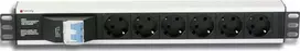 Techly Pro TECHLYPRO 023233 TechlyPro Rack 19 1,5U maitinimo juostelė 250V/16A 6x Schuko 3m dvigubas oro jungiklis