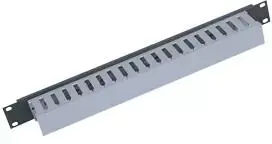 TRITON 19" įrišimo plokštė 1U vienpusė plastikinė juostelė, pilkai juoda