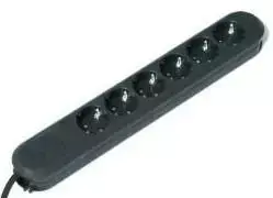 Bachmann lizdų juosta SMART 6 krypčių, juoda 3,0 m, be jungiklio