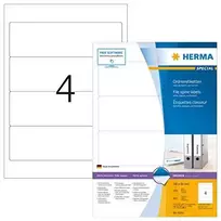 Herma Labels Special 4291, segtuvams, A4, balta, 192 x 59 mm, matinis popierius, 400 vnt., užapvalinti kampai. (4291)