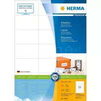 Herma Premium etiketės A4, baltas, matinis popierius, 2100 vnt. (4668)