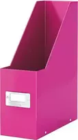 Dokumentų stovas Click&Store Leitz Wow, A4, kartoninis, rožinės spalvos